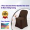 1 Piece Chocolate Stretch Spandex Chair Cover for Warm Folding Seating